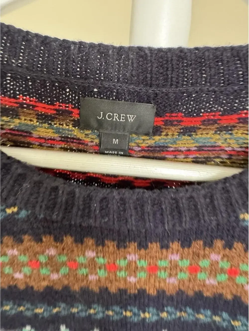 J Crew 100% Wool Sz M Mens Sweater Crewneck